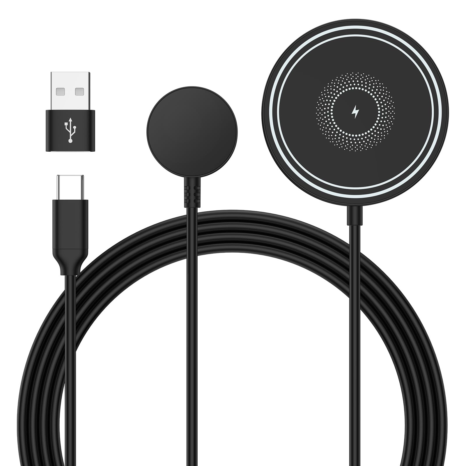 Photo 1 of 2 in 1 Magnetic Charger Samsung Wireless Charger Fast Charging Pad Magnetic Phone Charger for Android Samsung Galaxy S25 Ultra/S24/ S23/S22 Samsung Watch Chargers for Galaxy Watch 8/8 Classic/7/6