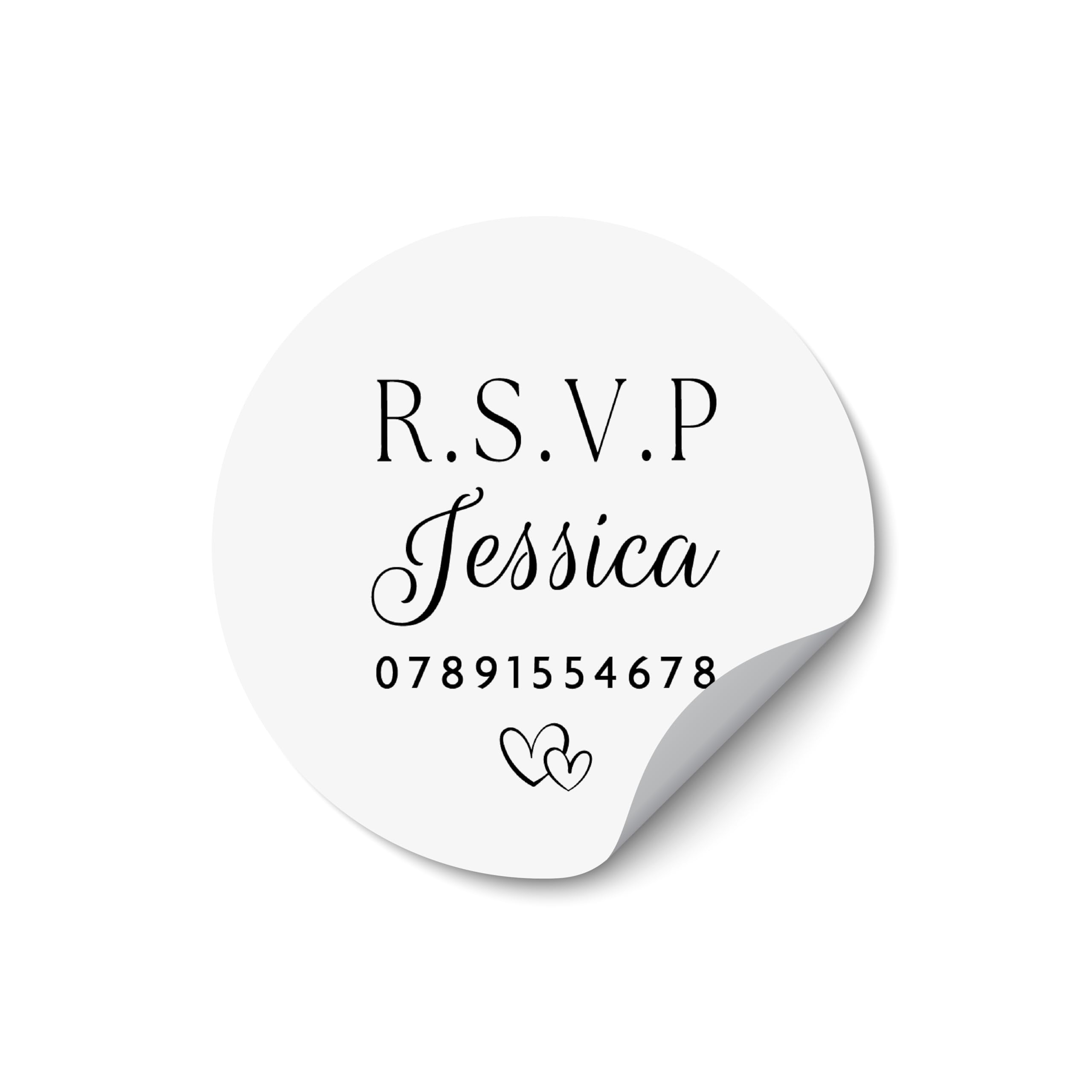 Gold Foil Monogram Stickers Personalized Clear Labels for Wedding Envelopes and Favors - RW47