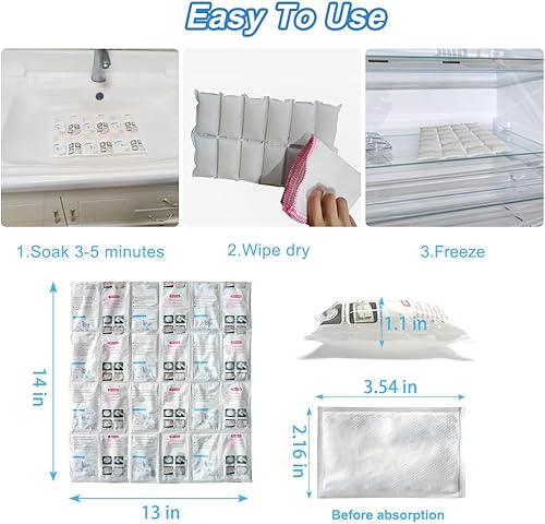 Miniatura 5 de RAINBOW Paquetes de hielo seco para envío de larga duración, hojas de hielo frío reutilizables para lonchera, paquetes de hielo seco flexibles para