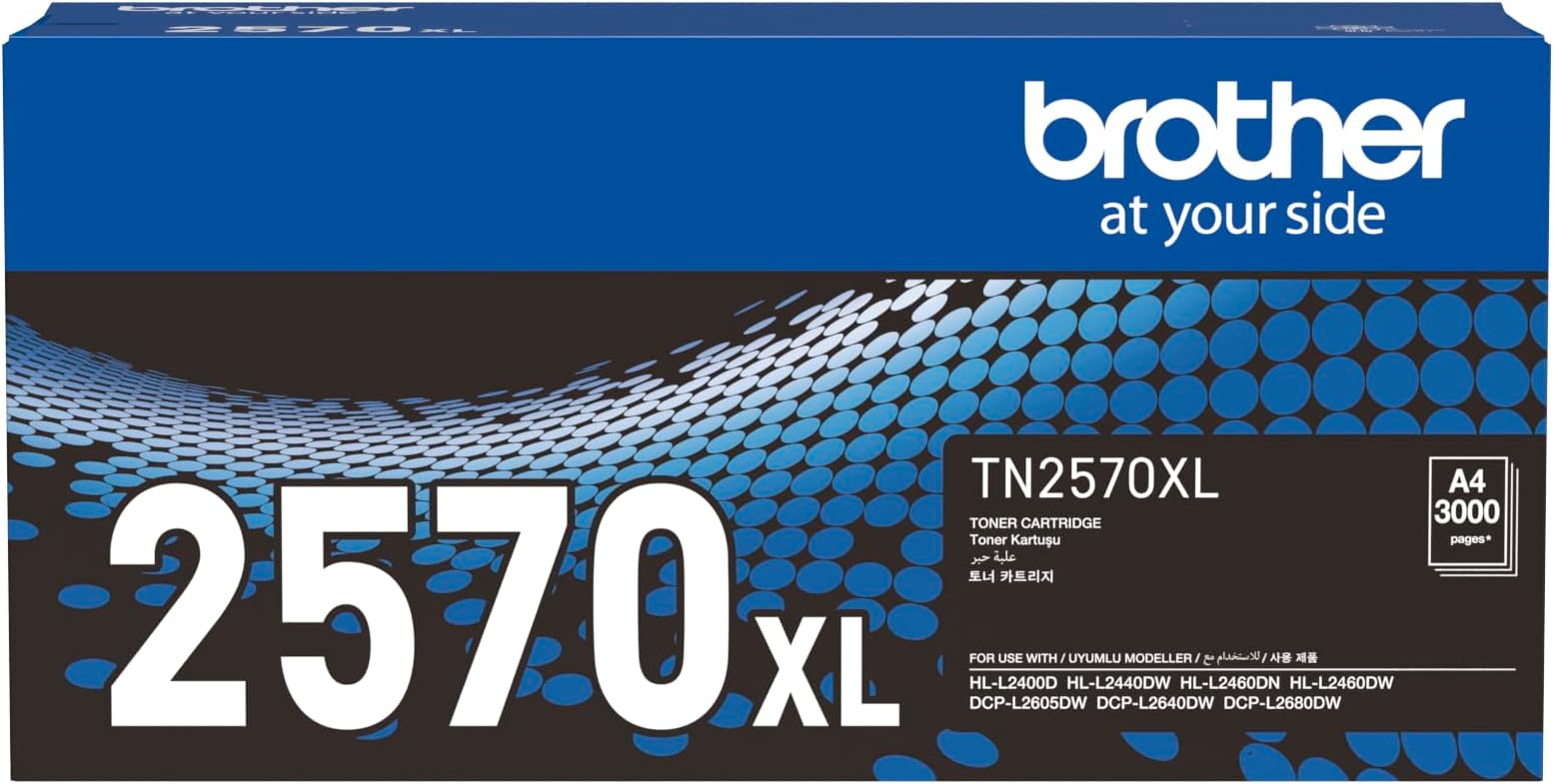 Toner TN-2570XL Has 3000 Pages Yield Compatible with HL-L2400D HL-L2440DW HL-L2460DN HL-L2460DW DCP-L2605DW DCP-L2640DW DCP-L2680DW
