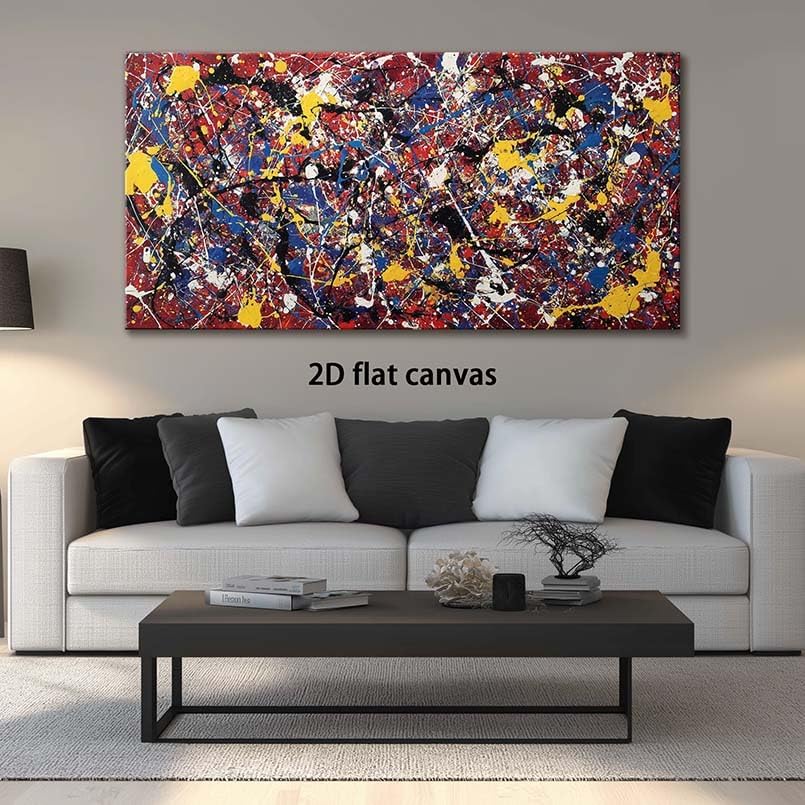 ZESTRILIA Paint Splatter Canvas Wall Art for Living Room Office Abstract Contemporary Vibrant Canvas Artwork Living Room Room Decor