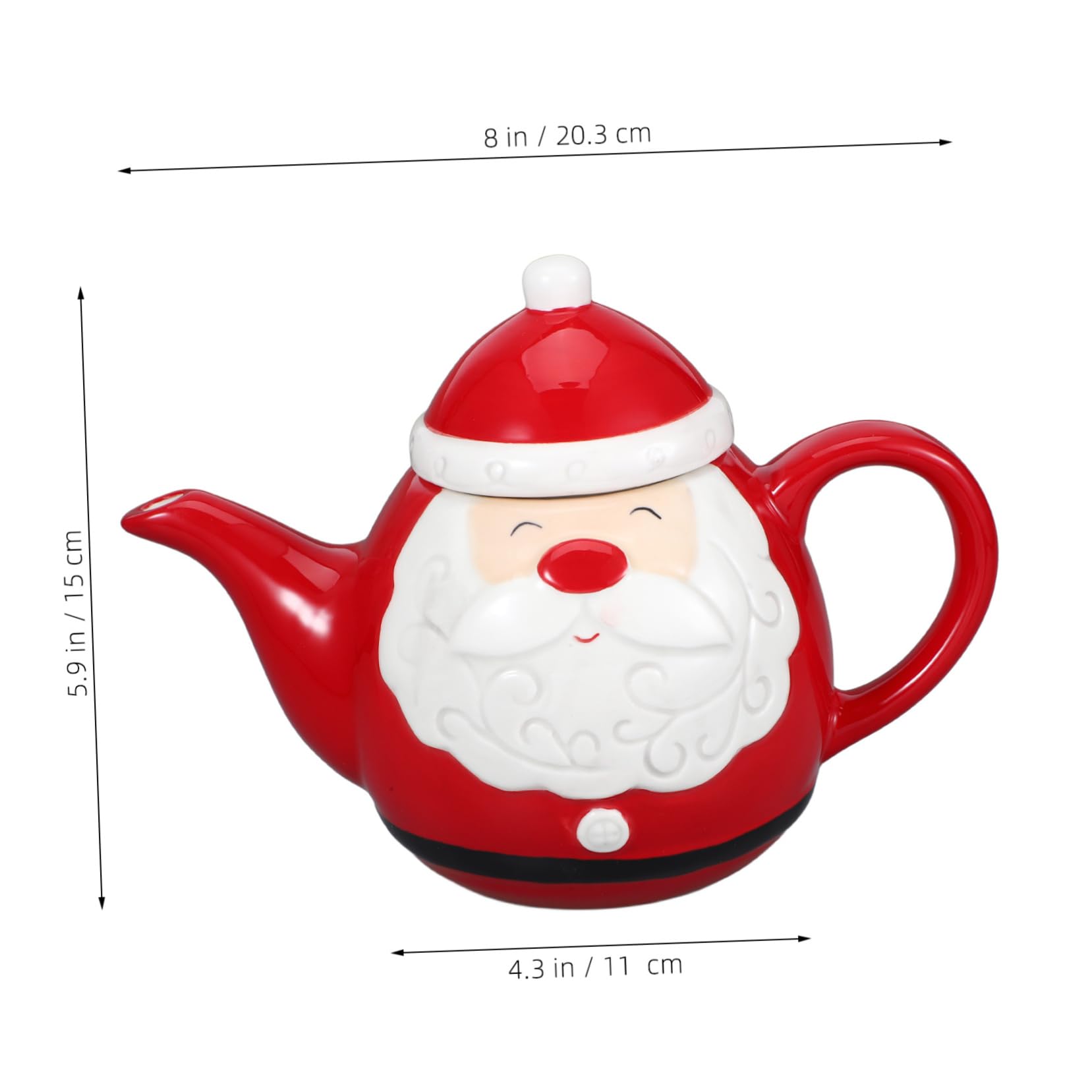 Cabilock Juego De Cubiertos Navideños Hervidor De Agua De Cerámica Tetera De Té Tetera De Cerámica Para El Hogar Tetera Navideña Retro Suministro Para Beber Té Vajilla Para Fiesta De