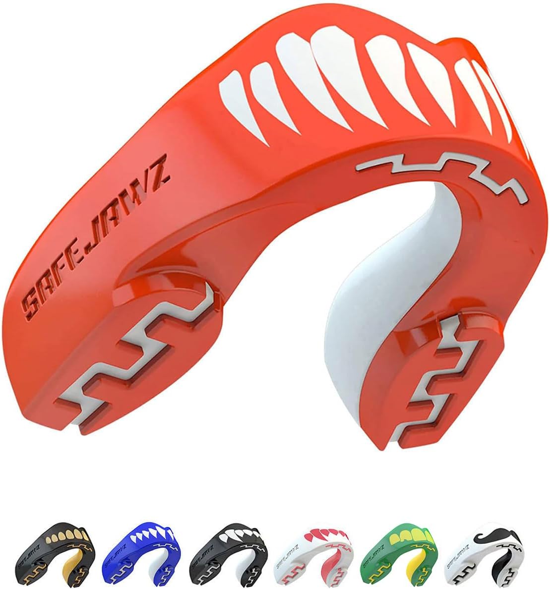 SAFEJAWZ Viper Mouth Guard, Adult Dual Layer Mouthguard with Case