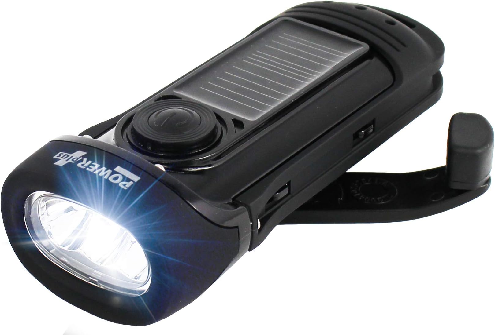 Powerplus Barracuda Dynamo Solar Powered 3 LED Waterproof Flashlight Diving Light