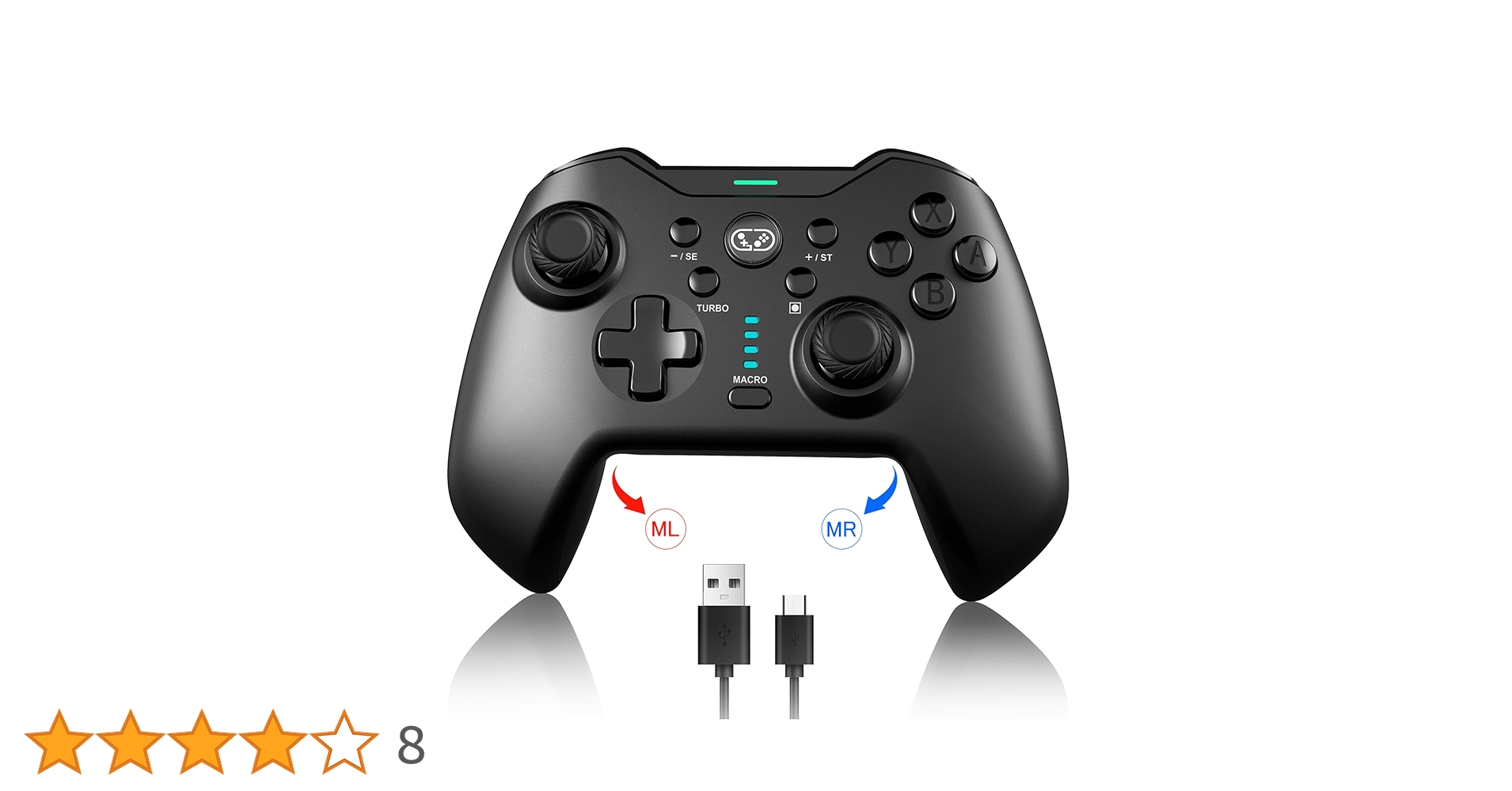 【背面4ボタンリマッピング機能付き】スイッチ プロコントローラー カスタム　純正 Amazon.co.jp: 背面ボタン付きコントローラーではない