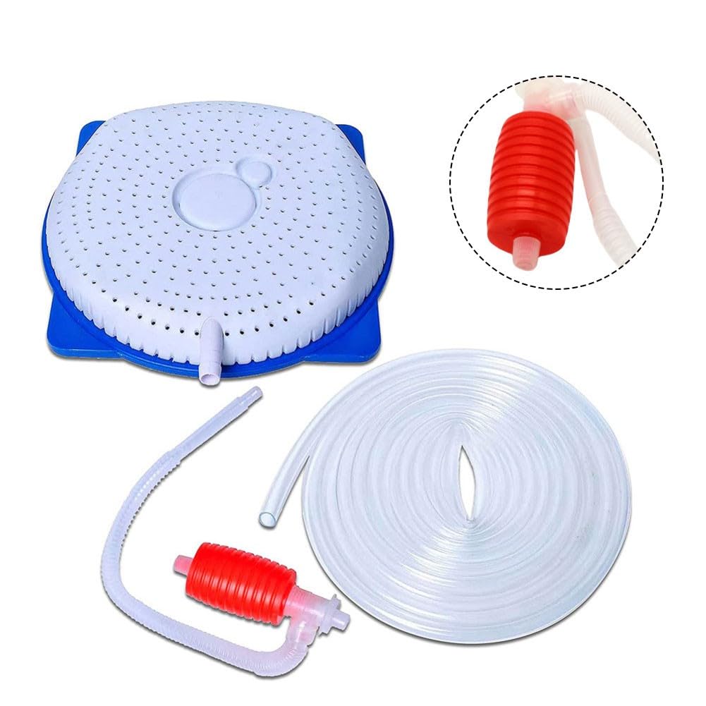 Kit de pompe siphon de piscine sans électricité, élimination manuelle de l'eau pour les couvertures de piscine avec tuyau de 15 cm, utilisation facile pour l'hivernage et le nettoyage