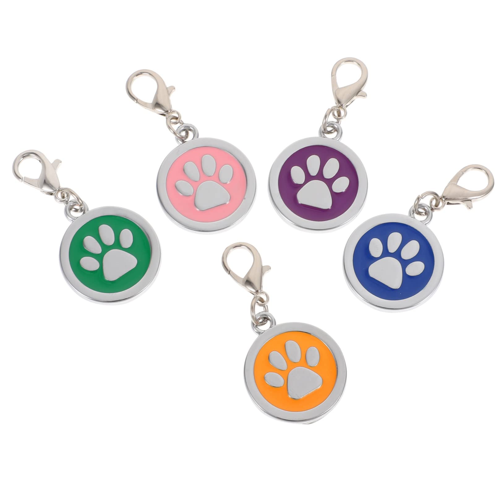 NOLITOY Zinc Alloy Dog Id Tags 5pcs Pet Collar Pendant Charms Fashionable Pet Identity Tag for Dog Cat
