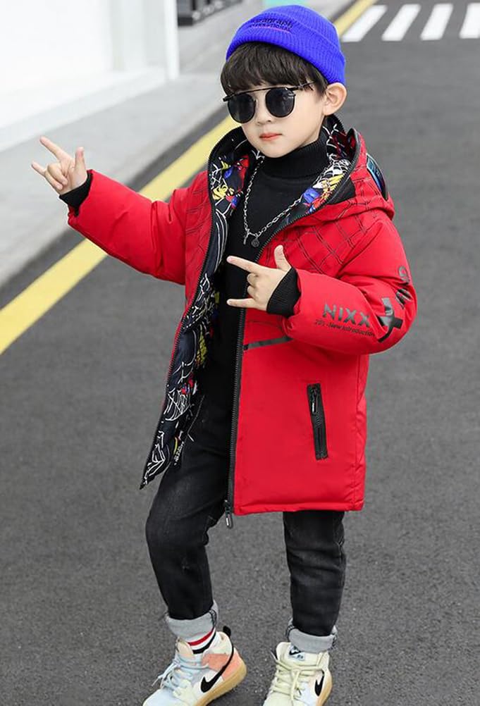 Cappotto Bambino Ragazzo Inverno Giacche Cappotto con Cappuccio Ragazzi Felpa Con Cappuccio da Cartoni Animati Per Bambini
