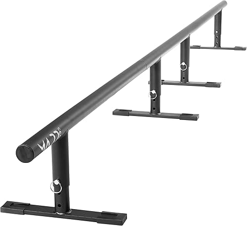 Madd Gear Carril de patinaje de barra plana de 99 pulgadas de largo, resistente, duradero, redondo, patineta o patín en línea, altura ajustable,