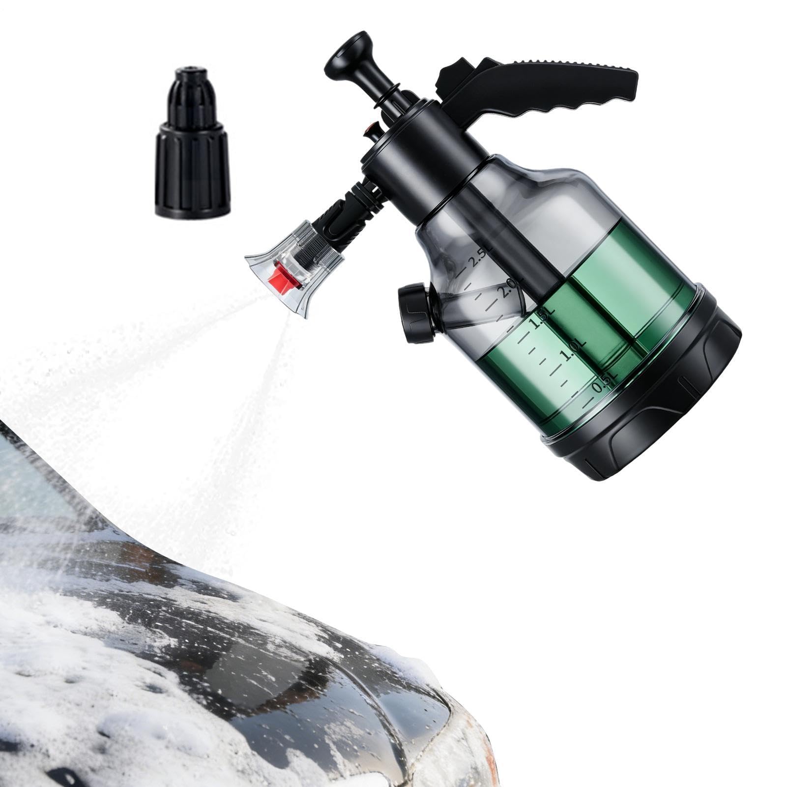 Car Foam Sprayer - Handheld Foamer Washer With Adjustable Bozzles,Hand Pump Foam Sprayer - For Car Detailing Truck Motorcycle SUV Vehicles Garden