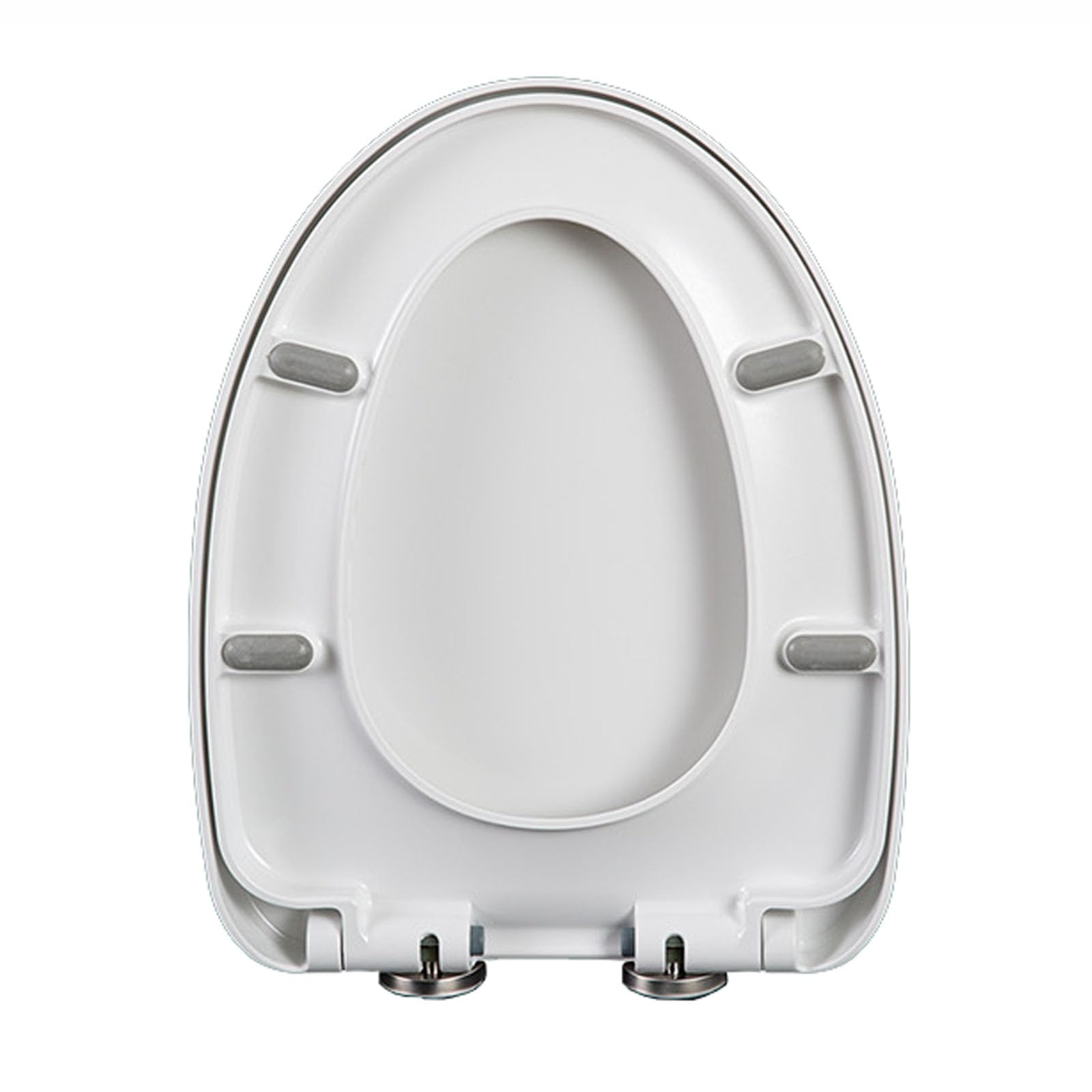 Elongated Toilet Seat Soft Close, Urea-Formaldehyde Material, V Shape Toilet Seats with Slow Close Quick-Release Toilety Lid Easy to Clean, White 37X46CM