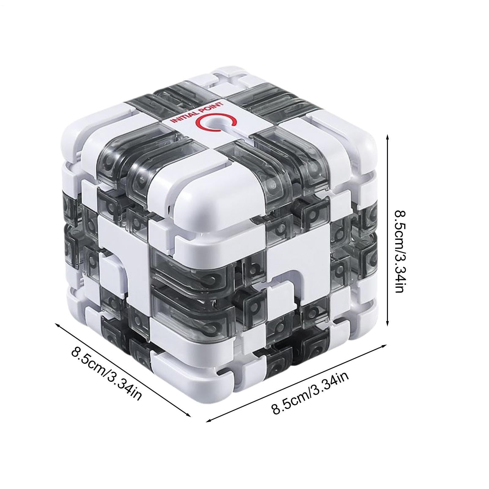 Cube Labyrinthe 3D – Jeu De Bille Et Logique, Super Résistant, Pour Enfants Et Adultes, Cadeau Anniversaire Ou Noël (Modèle A)