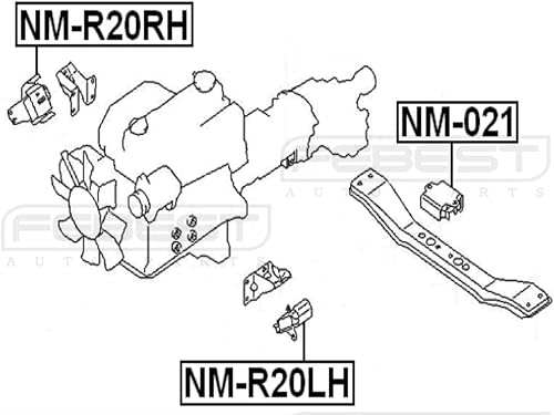Miniatura 2 de 113207F000 - Soporte motor trasero para Nissan - Febest