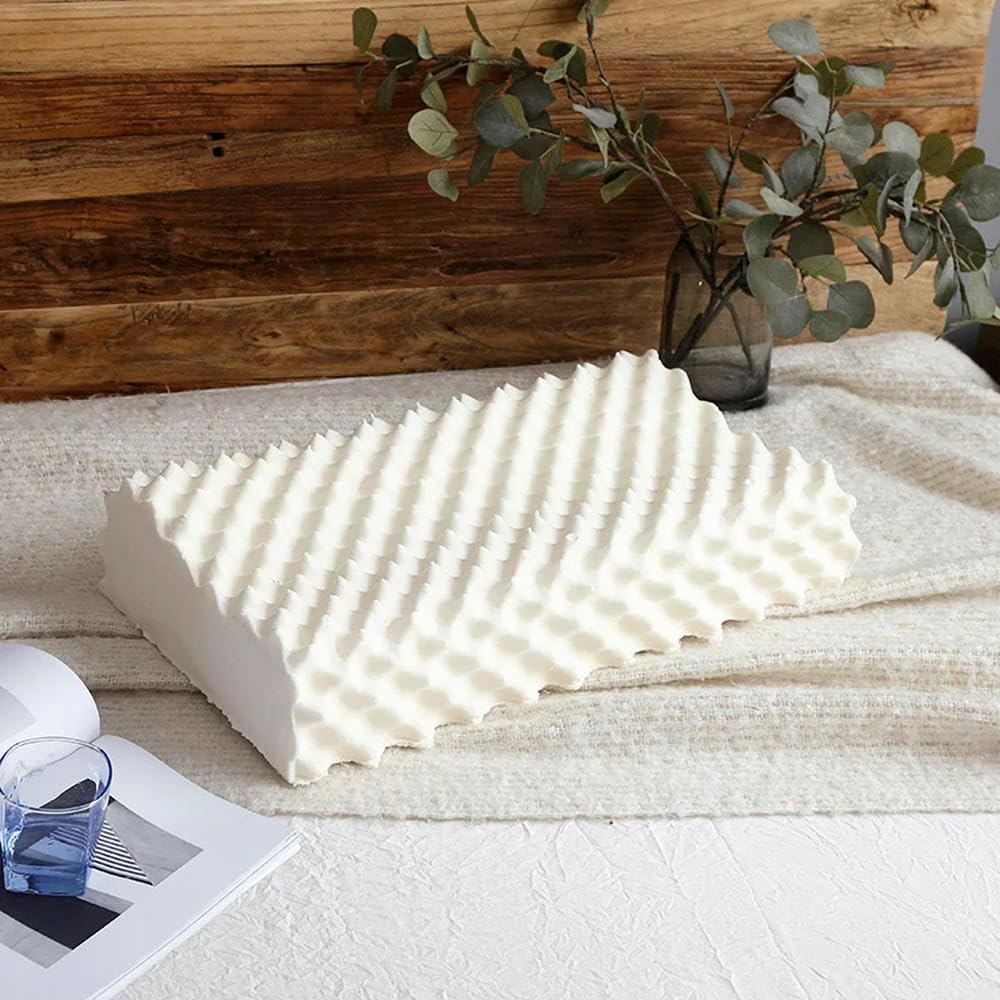 Cuscino ortopedico in lattice naturale per bambini, comodo cuscino per dormire, supporto massaggiante, design cervicale, per auto e casa, ideale per bambini