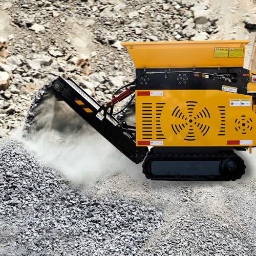 Mobile Stone Crusher Portable Rock Crushing Machine Small Engine Crusher for Construction Site, Concrete Recycling, and Quarry Work