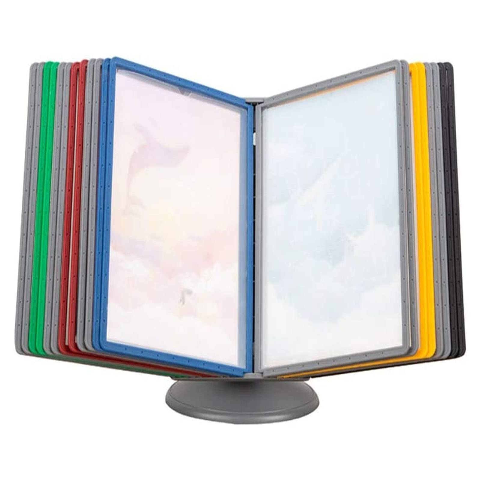 JYBNBBE Directory File Shelf/Desktop Flip File Shelf/Desktop Reference Storage Box/Flip Display Folder/Double-Sided Directory Organizer,10 pages
