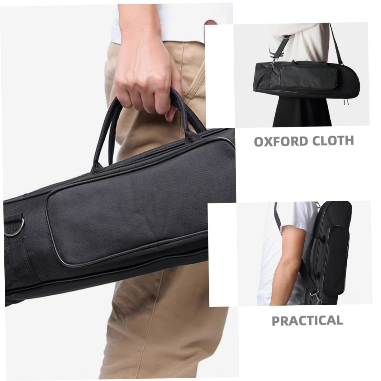 Beaupretty Estuche para Trompeta de Tela Oxford Compartimentos Separados y Correa Hombro para Trompetista
