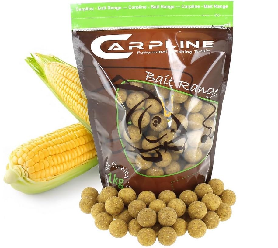 Boilies Maismehl Neutral - 10 kg - 16 mm - Karpfenköder zum Angeln, Futterboilies zum Anfüttern von Karpfen, Carp Baits, Angelfutter mit Lockstoff