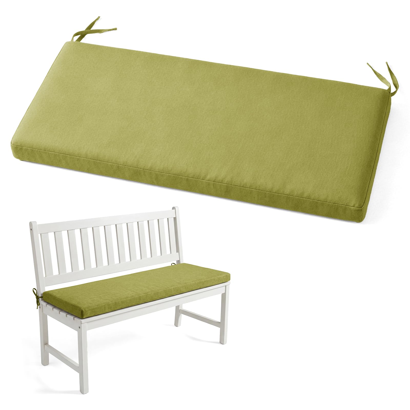 Linen Patio Furniture Cushions,Garden Bench Seat Pad,Indoor Bench Cushion