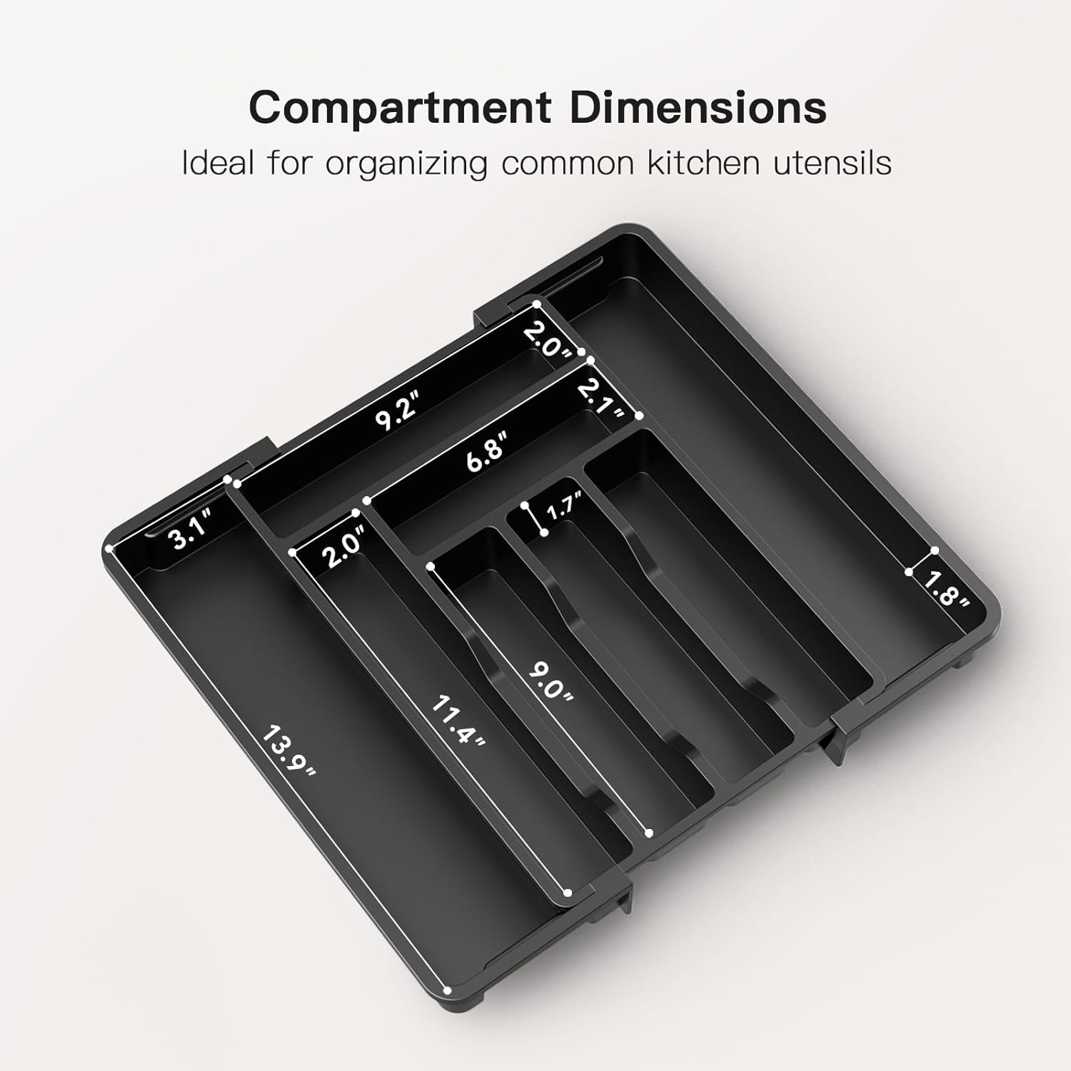 Expandable Silverware Drawer Organizer, Adjustable Utensil Tray For Kitchen - Picture 9 of 21