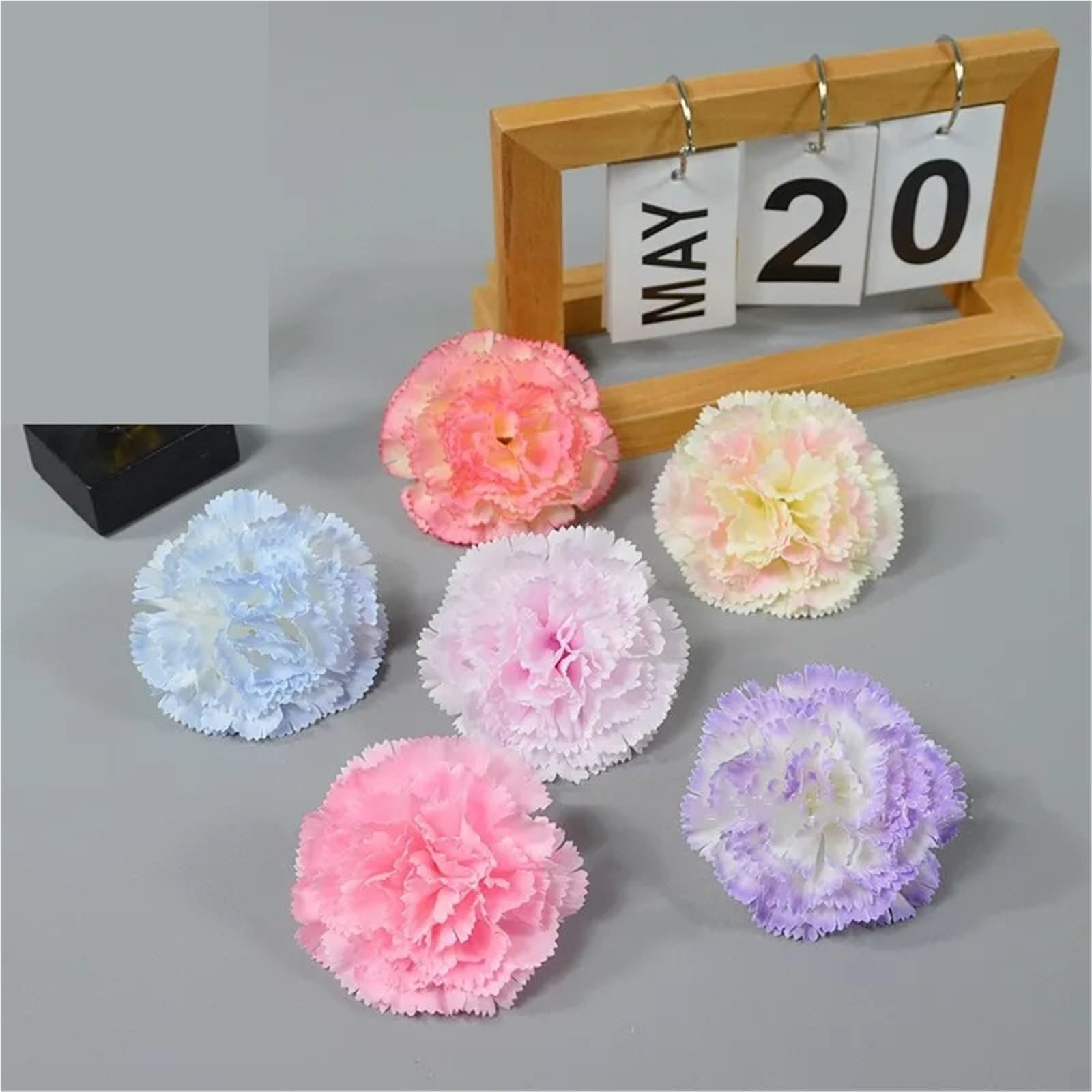 8 cm 13 Farben Seidenblumenköpfe Stoff Künstliche Nelke