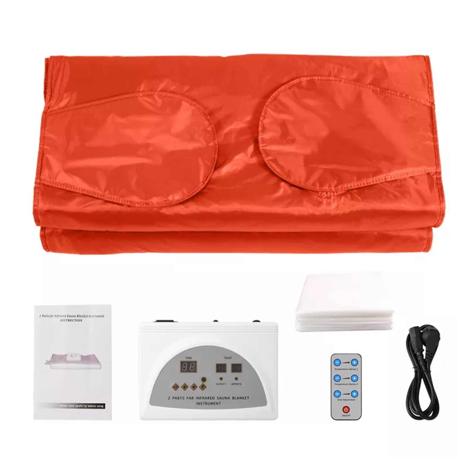 Zestaw do sauny Koc do sauny Detox Daleka podczerwień Stretch Hand Design Profesjonalne maszyny fitness Fit to Beauty Machine Odchudzanie Podgrzewacz do sauny parowej (Color : Rood, Size : E)