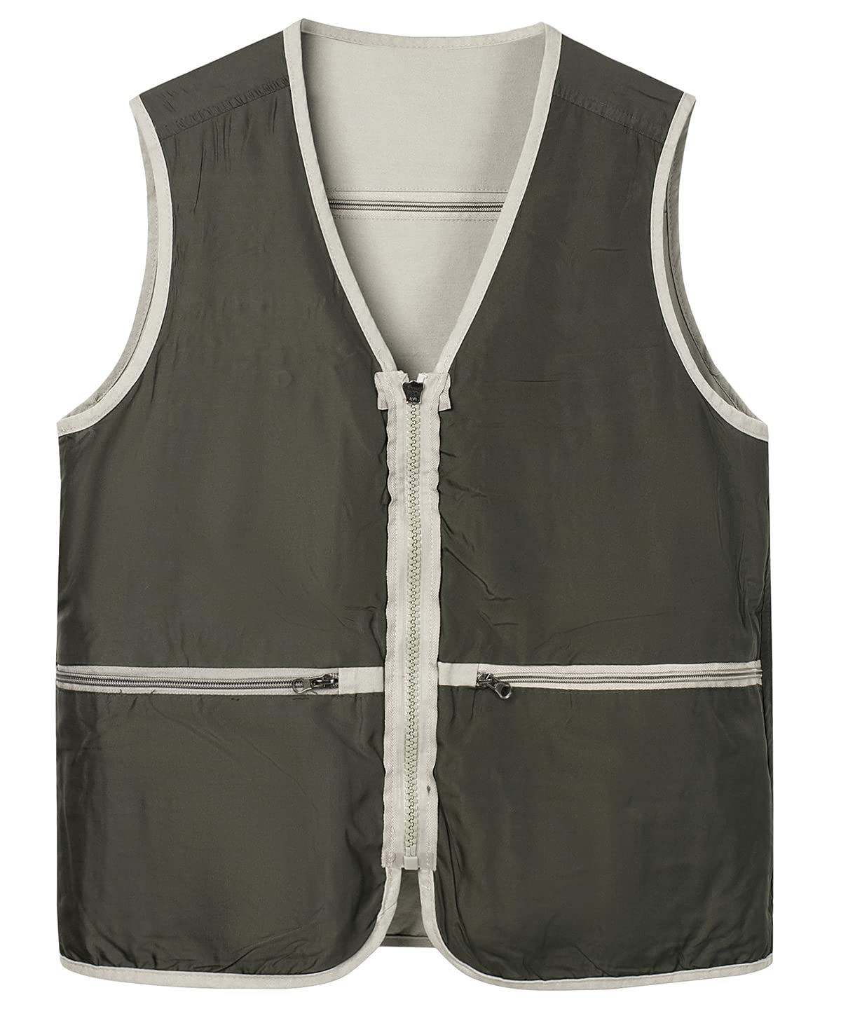 Gilet de Plein Air Homme Veste de Chasse Sans Manche Gilet Multipoches de Pêche Gilet pour Voyage Chasse Photographe