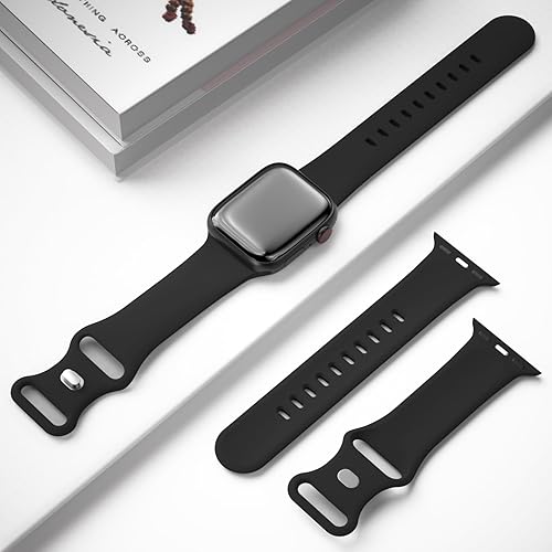 Miniatura 2 de Distore - Correas compatibles con Apple Watch de 38, 40, 41, 42, 44, 45 y 49 mm, correa deportiva de silicona suave para iWatch Series Ultra, 8, 7,