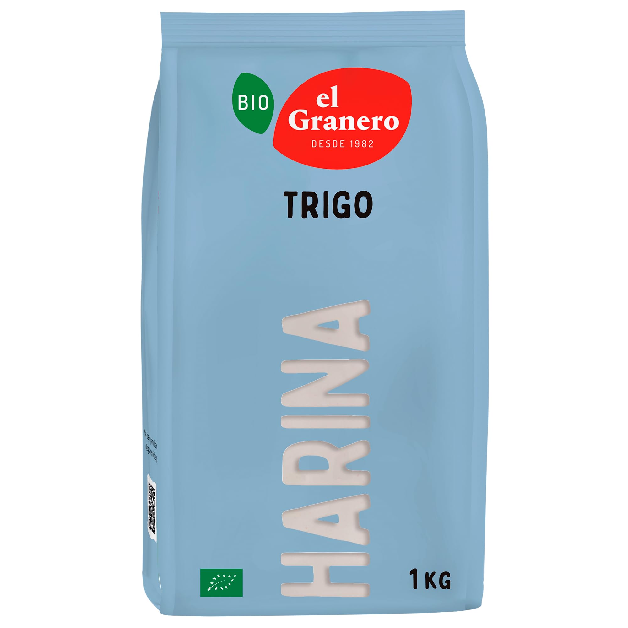 El Granero Integral - Harina de Trigo BIO - 1 KG - Rica en Fibra y Nutrientes - Mejora la Digestión - Harina de Bajo Índice Glucémico - Apta para Veganos