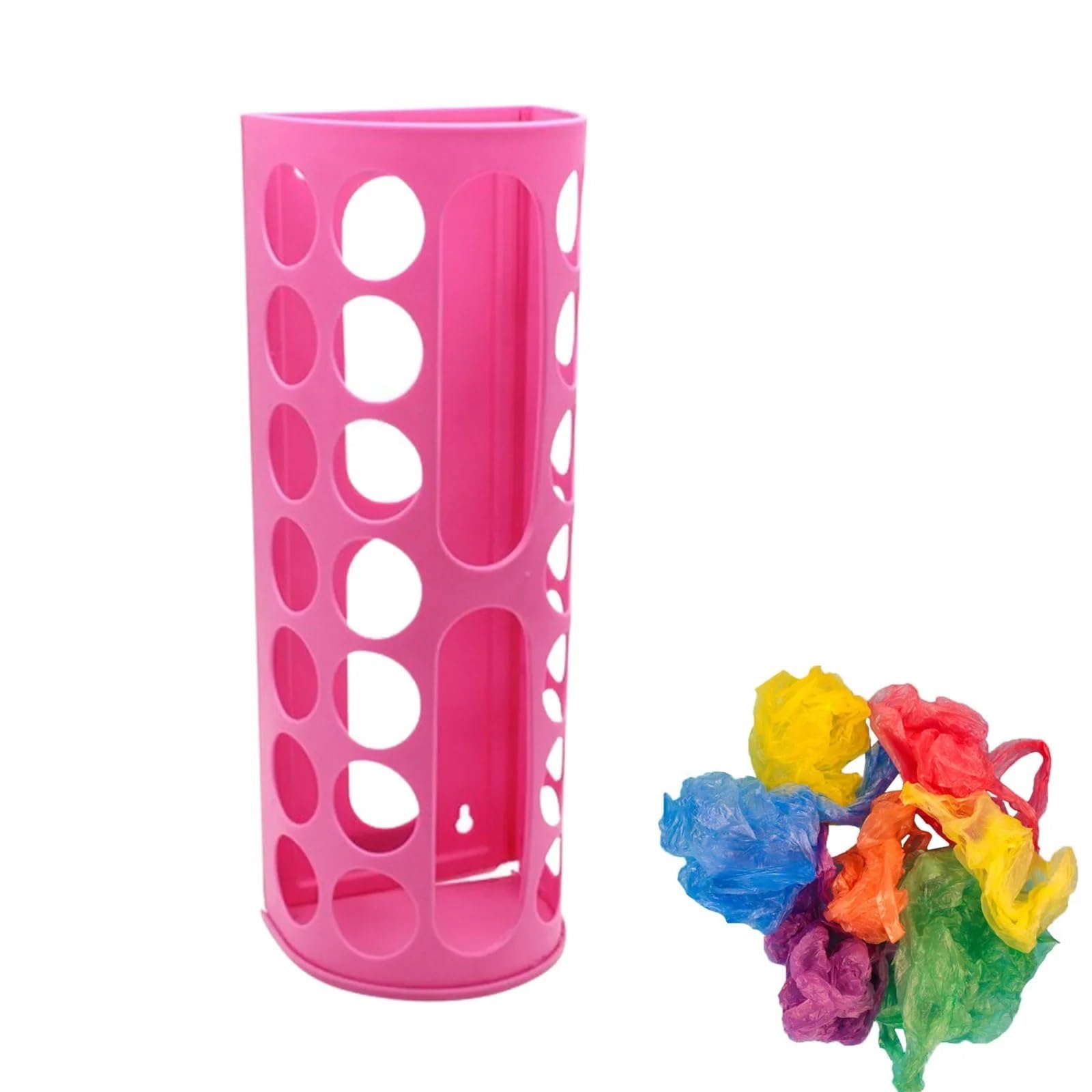 Organizador De Bolsas De Basura Dispensador de bolsas de montaje en pared, soporte de almacenamiento de comestibles, caja de soporte for almacenamiento de basura de gran capacidad, cocina reutilizable