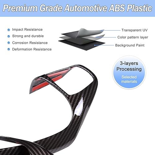 Vista 29 de Aunginsy Marco de botón de dirección de control central compatible con Ford Maverick 2022+ Bronco Sport 2021+ Escape 2020+ consola central, cubierta