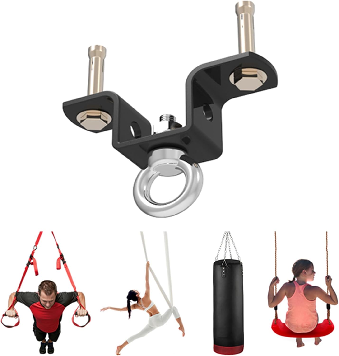 Heavy Bag Hanger, Load Capacity 220lb Heavy Bag Wall Mount Ceiling Install - with Mountaineering Buckle Heavy Bag Stand Punching Bag Hangers for Strength Training Systems