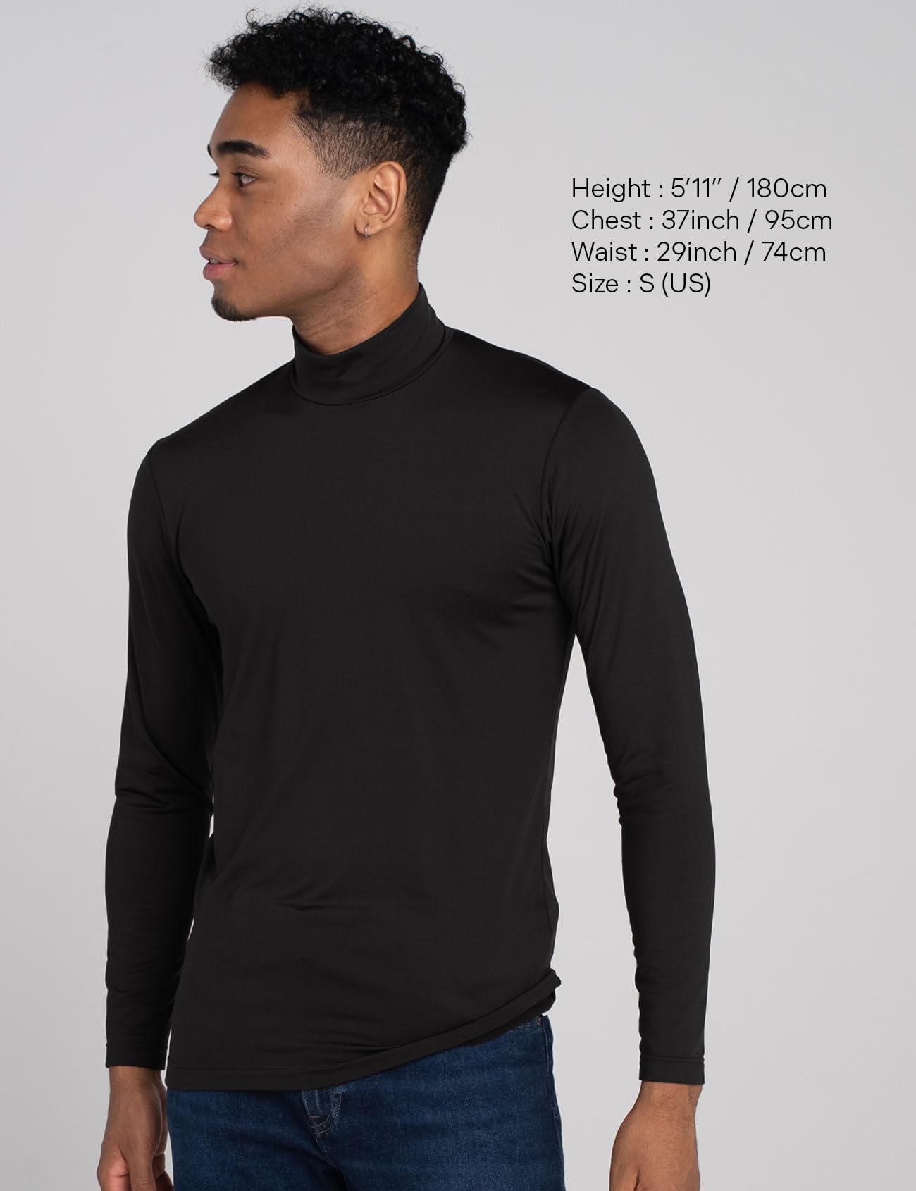 LAPASA Haut Thermique Col Cheminée Homme Maillot de Corps à Manches Longues sous-Vêtements Automne-Hiver Chaud M102/M123/M132