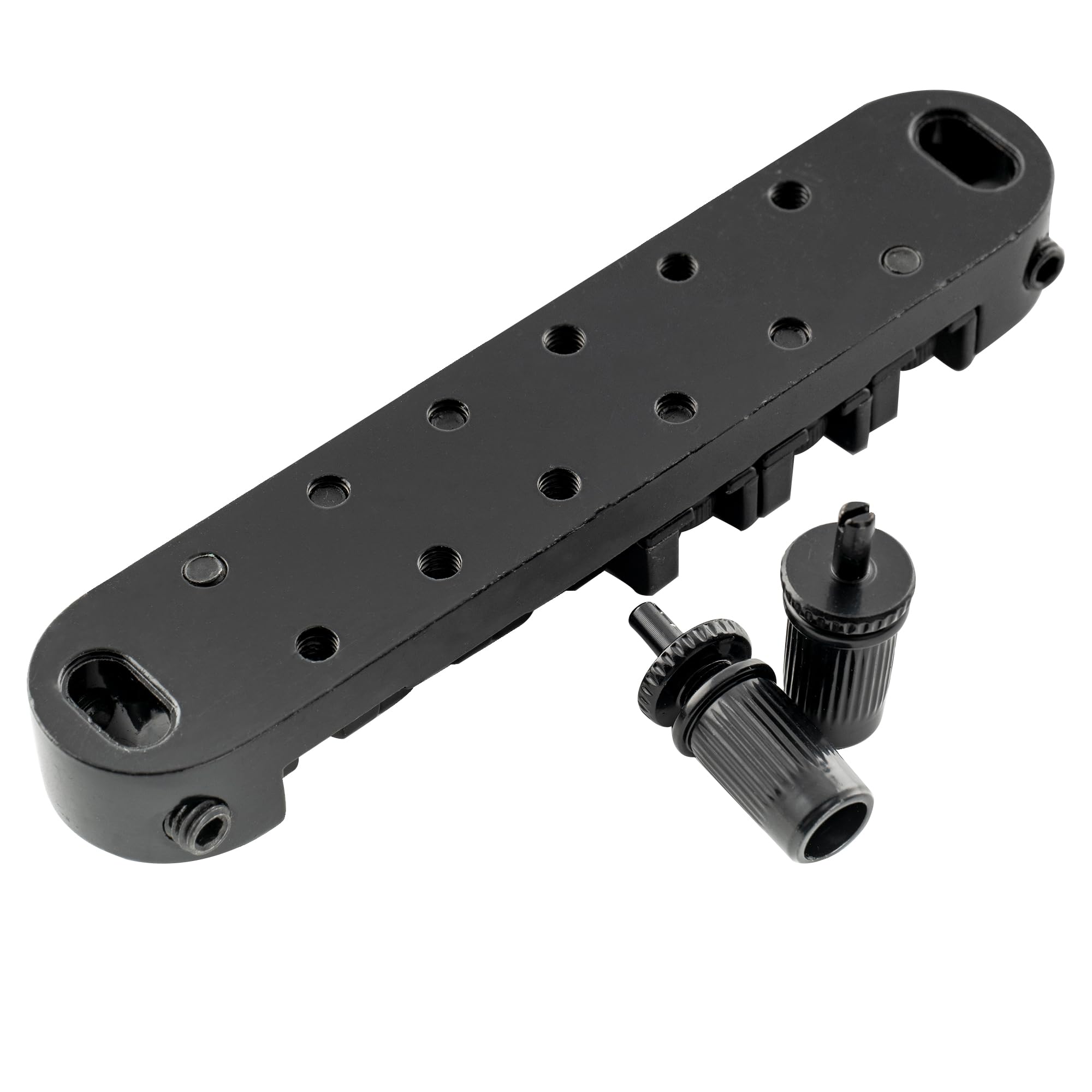 Musiclily Blokowany Mostek Rolkowy Tune-o-matic do Gitary Elektrycznej Typu Les Paul, Czarny