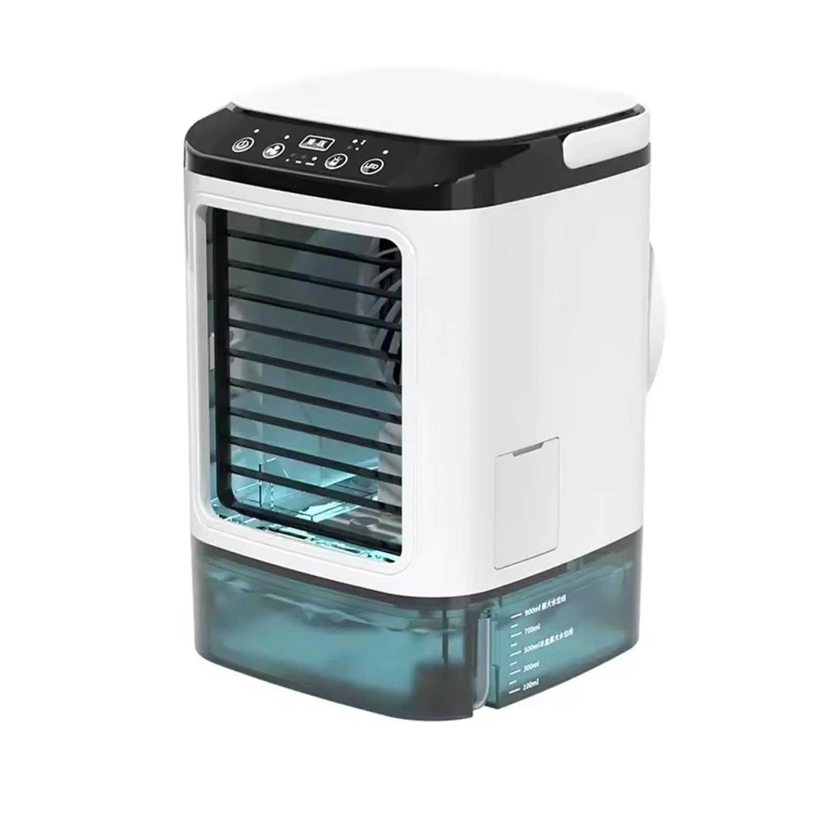 Aria condizionata portatile,ventilatore,ventilatore a risparmio energetico,mini refrigeratore 3 in 1,serbatoio da 900 ml,con luce LED,flusso d'aria regolabile,adatto per camera da letto Double spray