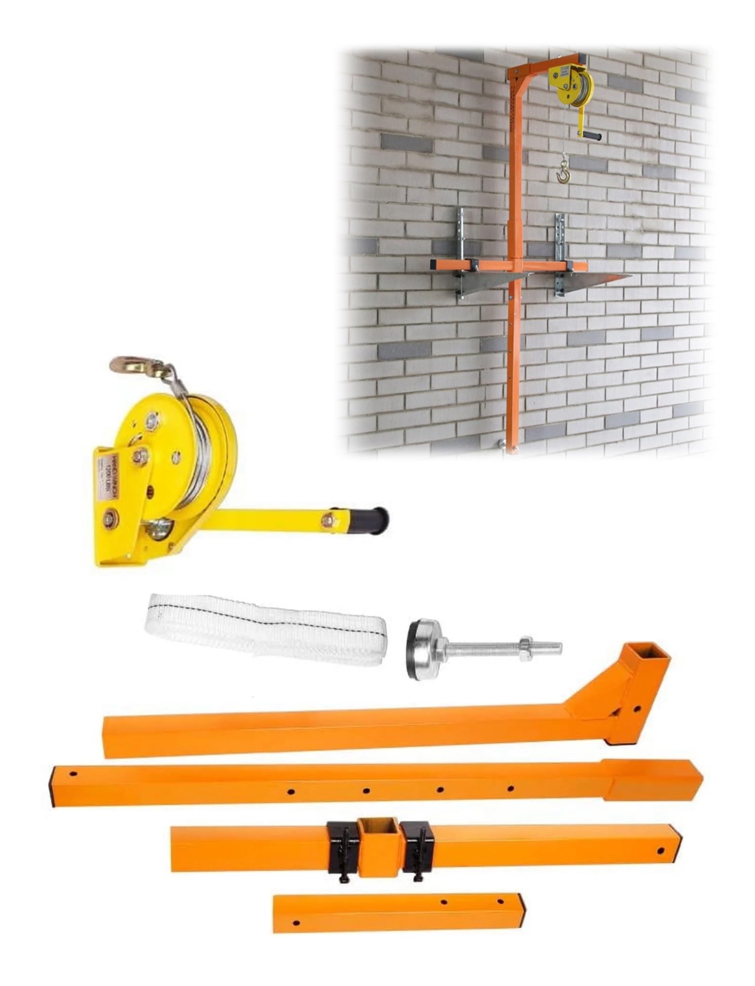 Gyeqxkt Heavyduty Ac Installation Lift Toolmanual Pulley & Winch System For Safe Easy Air Conditioner Hoisting & Installation Equipment