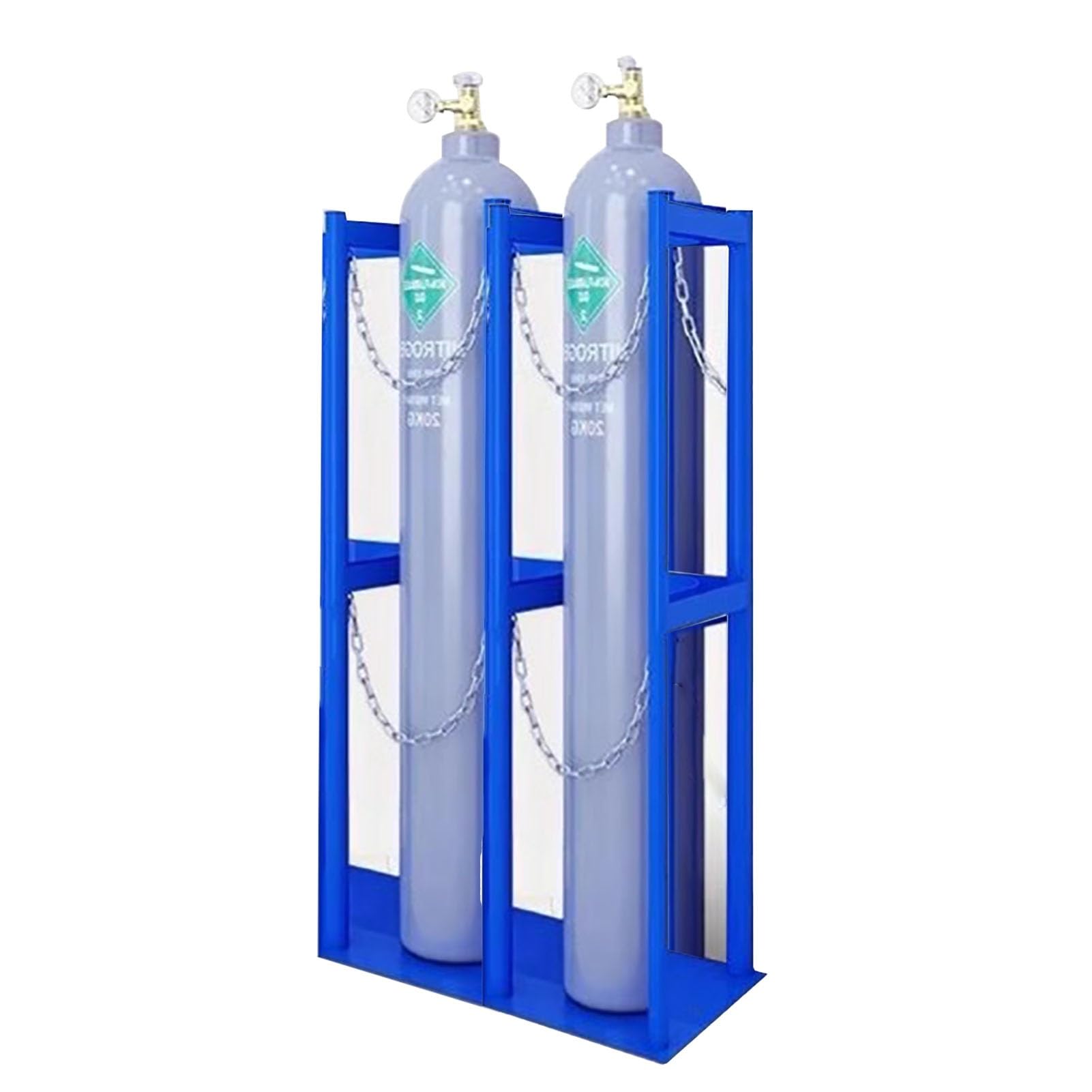 GHHVFEC Oxygen cylinder rack,Oxygen Tank Holder & Acetylene Cylinder Rack, Powder-Coated Heavy-Duty Organizer for Service Trucks & Labs, 60cm Nitrous Carrier, Durable Blue Finish