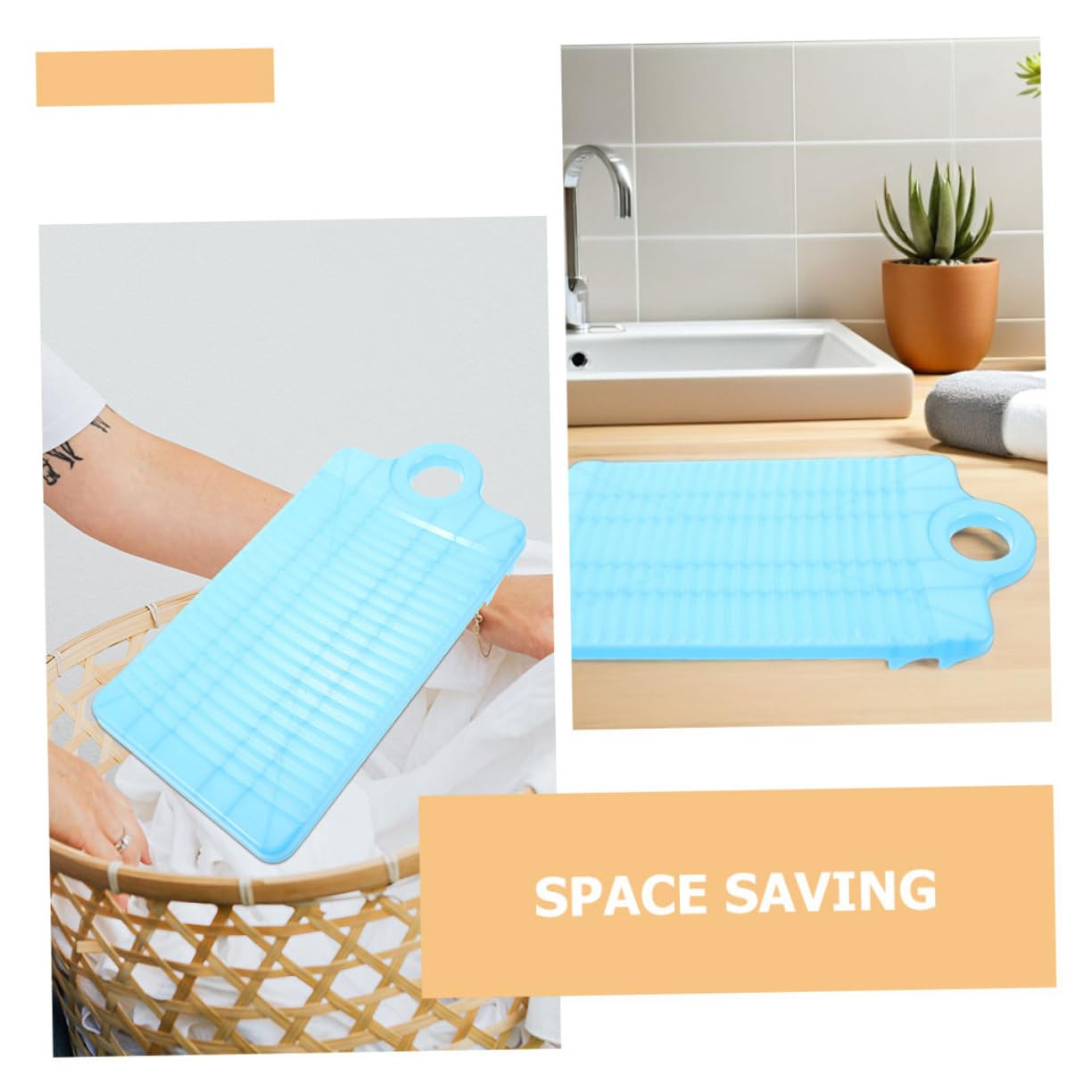 4 Stück-pack Kleiner Waschbrett aus Kunststoff für Handwäsche Blau | 12, 2 X 6, 2 Zoll, Rutschfestes Hänge Design, Kompakte Form für Camping und Outdoor Abenteuer