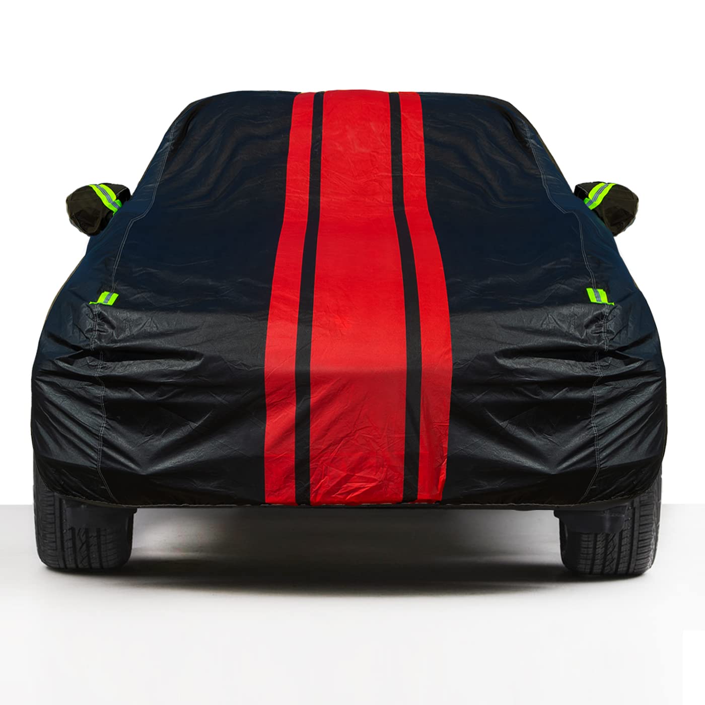 QUYDDC High Density Aluminum Film Full Car Cover,Sunscreen Waterproof UV Prevention Snowproof Wind and Windproof,Suitable for Indoor Outdoor,for Sedan (Up to 181") -No Rearview Mirror Bag G1