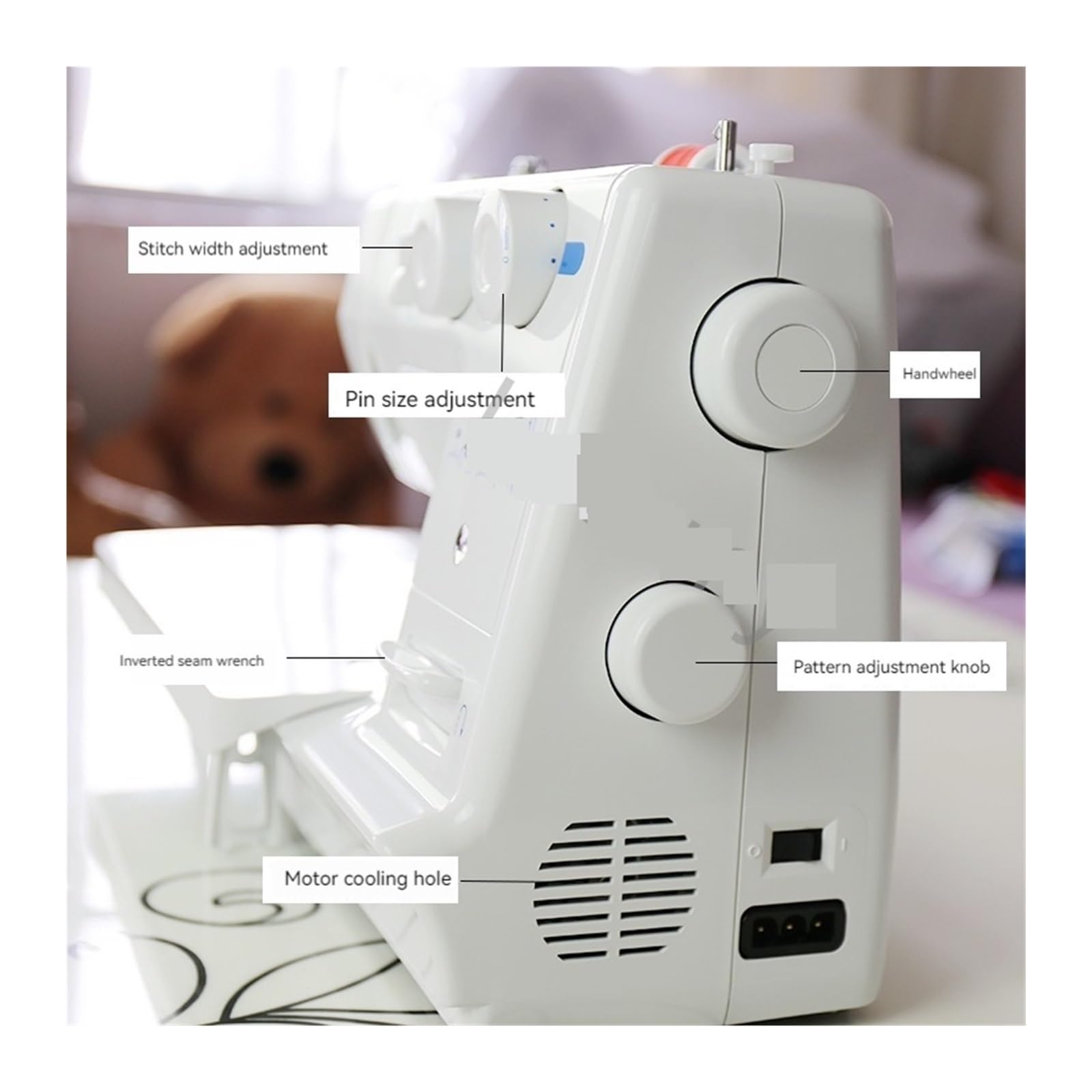 Elektryczna maszyna do szycia Heavy Duty Wielofunkcyjna Overlock Narzędzia domowego do użytku DIY