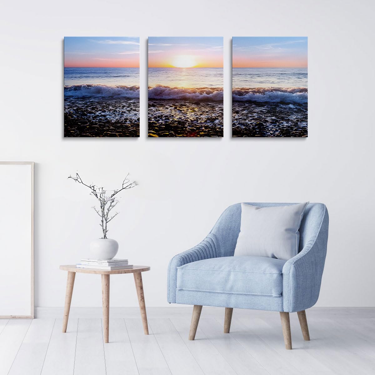 Wall Art for Bathroom Living Room Kitchen Framed Pictures Wall Decor Prints Wall Art Minimalist Dining Room Artwork Set of 3 Pictures - Image 2
