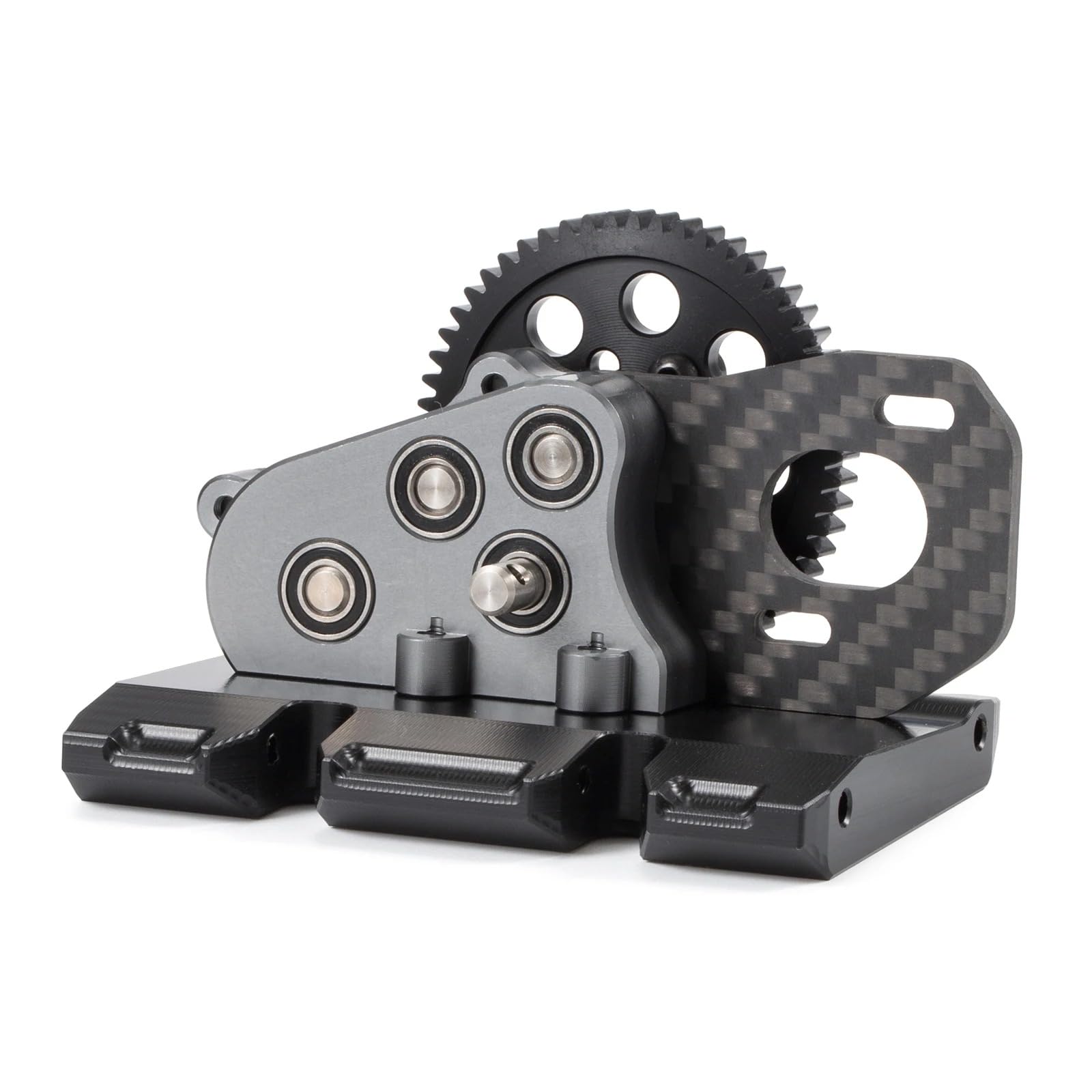 LCG OD Transmission 29% 17% Front Overdrive Gearbox with Skid Plate for 1/10 RC Crawler Chassis Cheater Rigs Comp Builds (17% Front Overdrive)