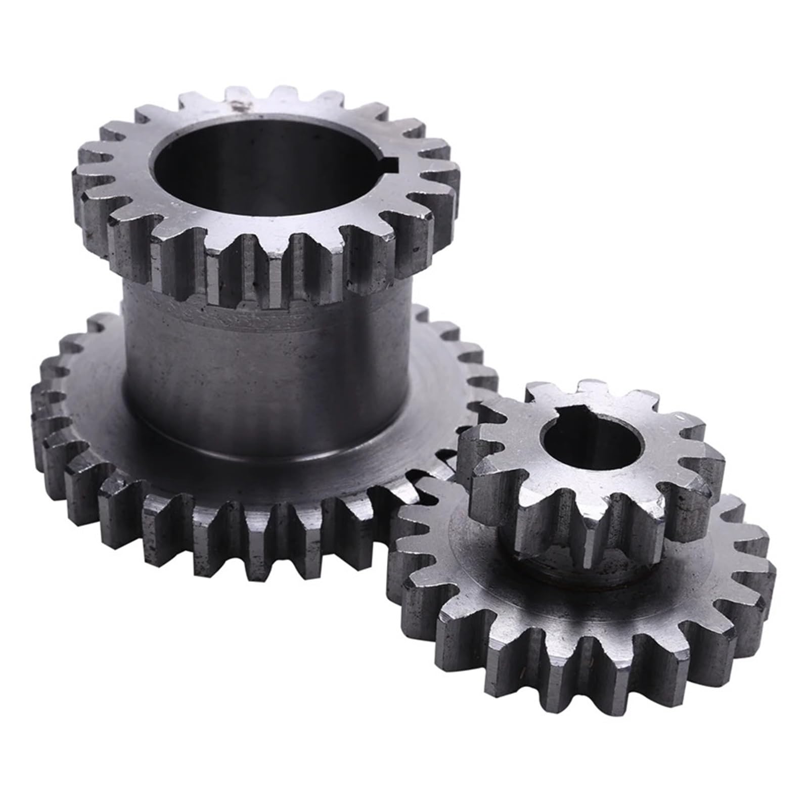 2pcs/Set Dual Dears Metall Drehgetriebe CJ0618 Zähne T29XT21 T20XT12 Doppelte Gear (Color : Silver)