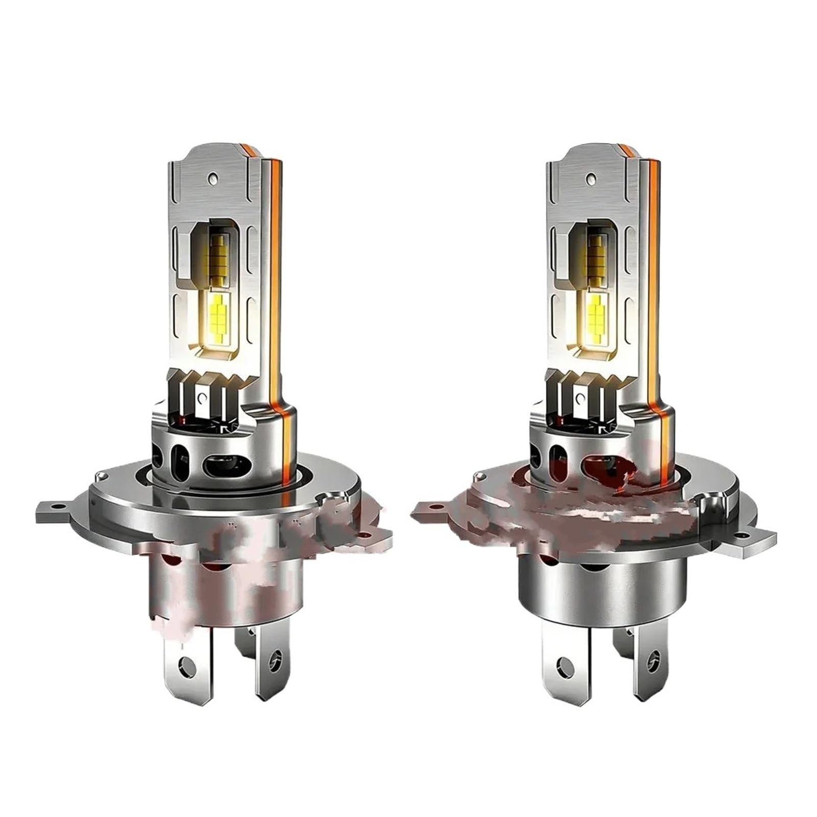 Faro anteriore completo Fari H7 LED Canbus Per Auto 2500W Automobile H4 Fendinebbia Nessun Errore Fascio E Basso Wireless 1:1 Luce 12V Faros Anteriores Completos Sinistro/Destro(2 PCS H4 LED Light)