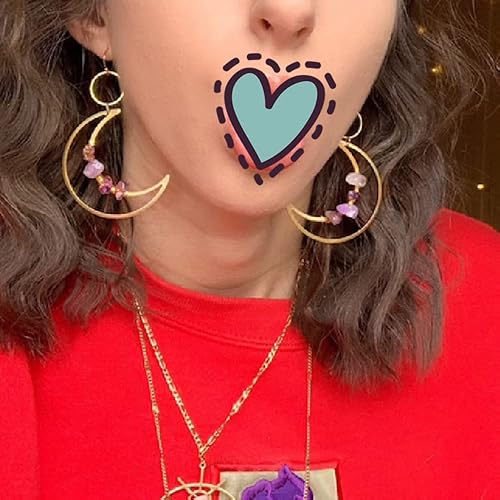 Miniatura 4 de Moon Phase Earrings Crescent Moon Space Sun And Moon Genuine Rose Quartz Witchy Handmade Jewelry Fashion Women Gift