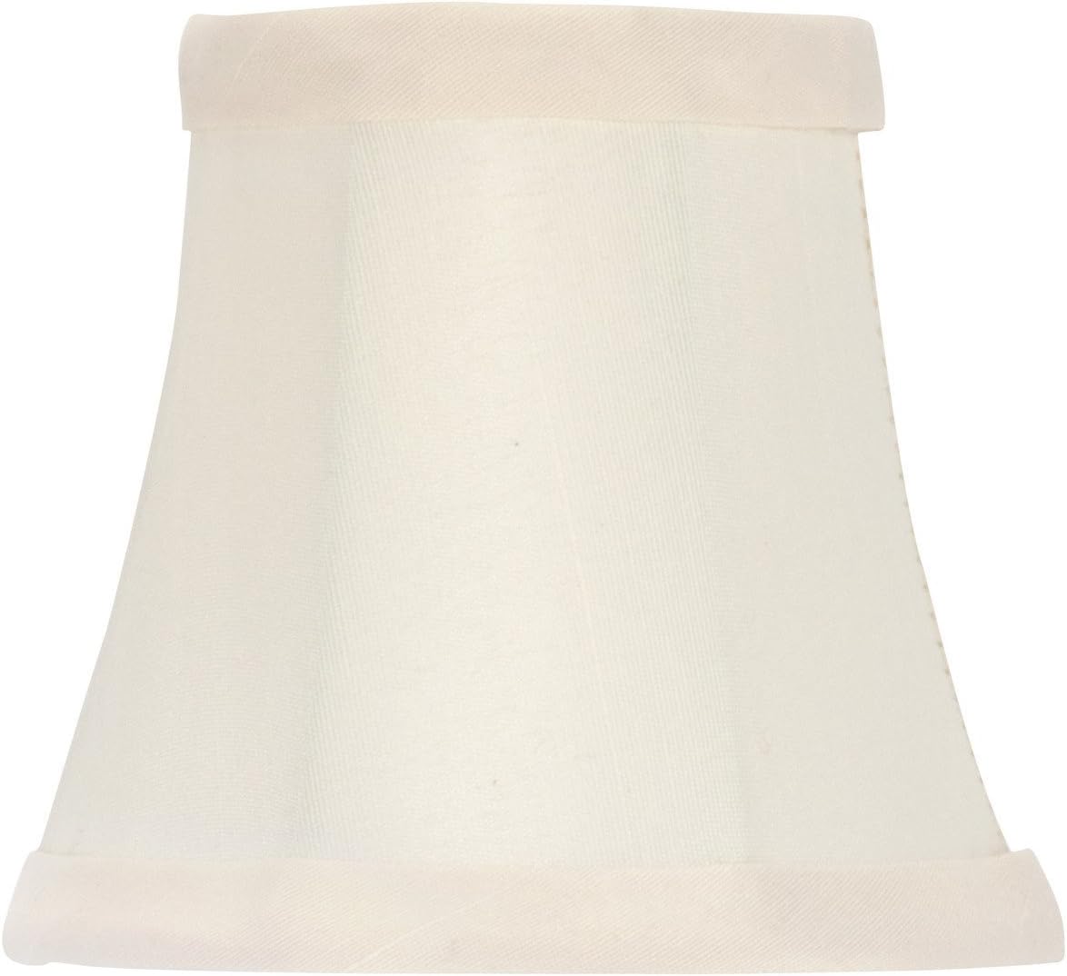 Upgradelights 4 Inch Bell Chandelier Lamp Shade in Eggshell Color (2.5x4x3.75)