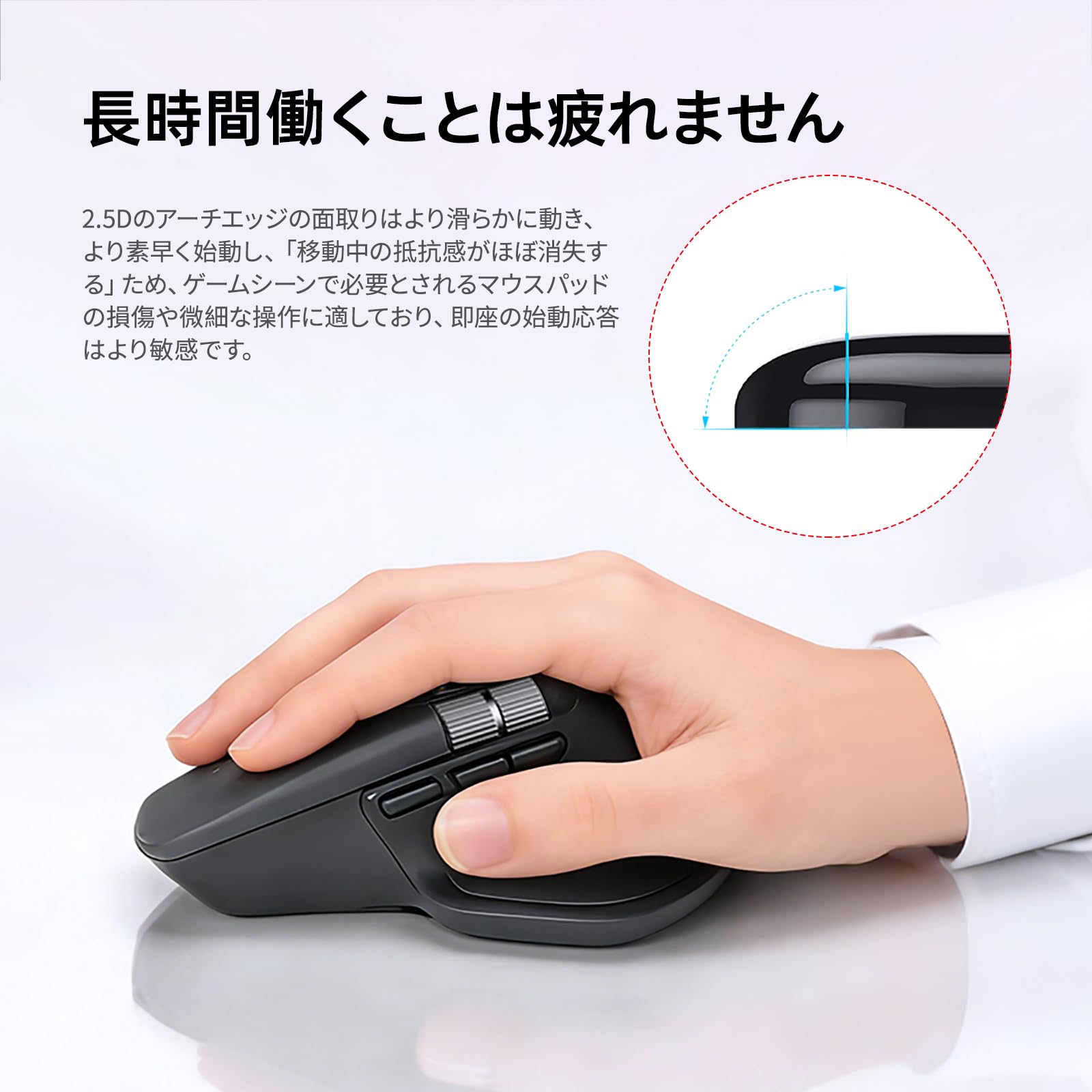 Logicool MX MASTER 4 マウス ゲーミング マウスパッド Amazon | IMMOENUC マウスソール は Logicool MX MASTER 4 に適合し