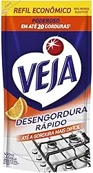 Veja Desengordurante Cozinha Laranja 400Ml Refil Econômico Transparente