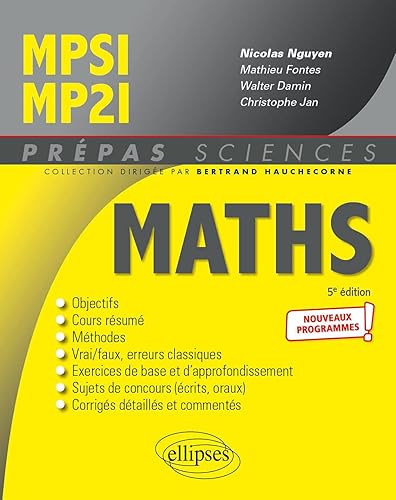Mathématiques MPSI/MP2I - Programme 2021