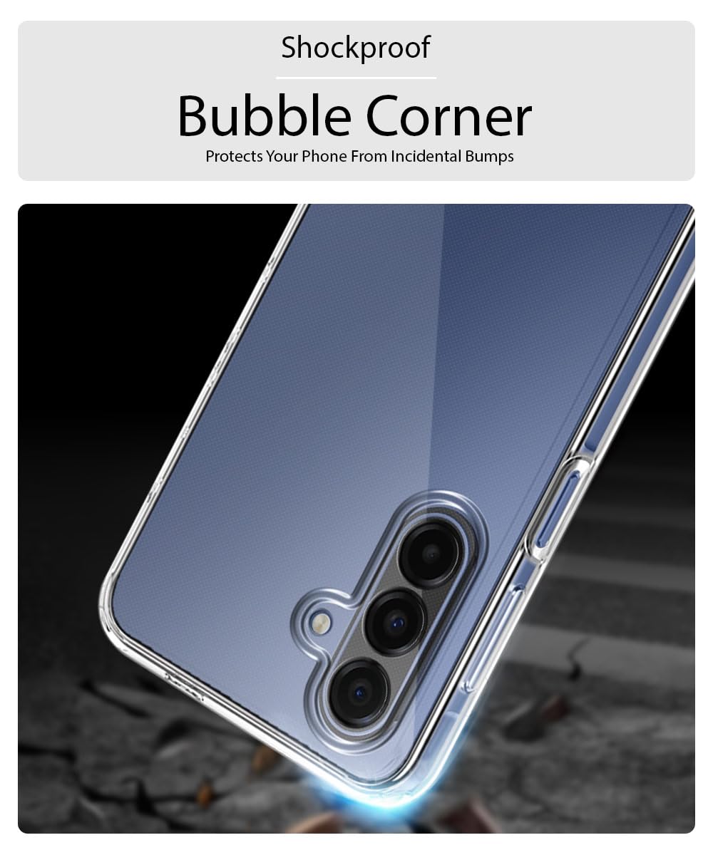 WOW IMAGINE Transparent Back Cover Case for Samsung Galaxy M17 5G | A17 5G | F17 5G | Raised Bumps for Full Device & Camera Protection Shockproof TPU Silicone Back Case Mobile Cover – Transparent — Amazon image 4